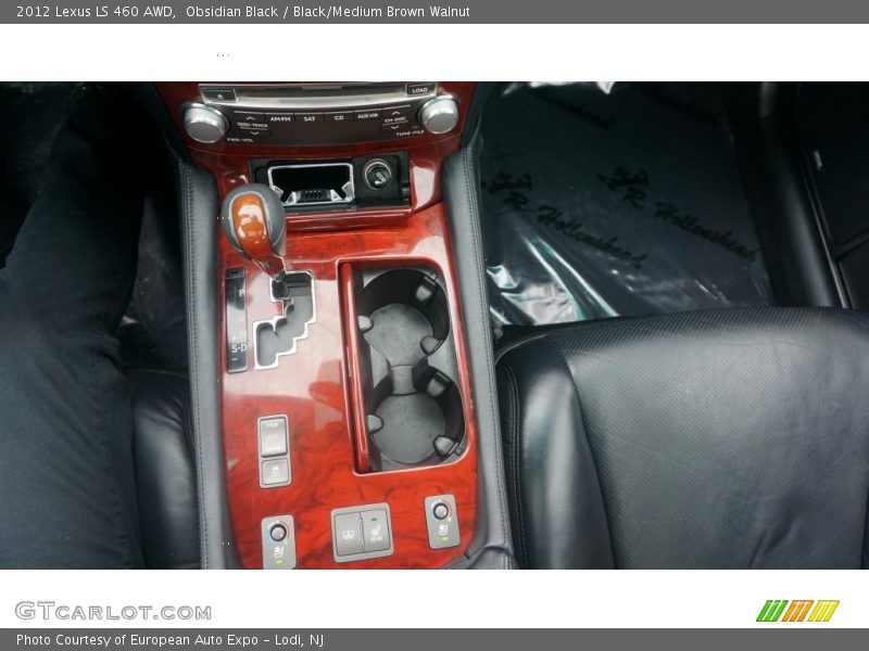 Obsidian Black / Black/Medium Brown Walnut 2012 Lexus LS 460 AWD