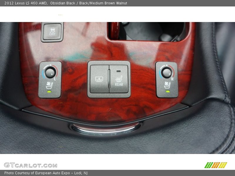 Obsidian Black / Black/Medium Brown Walnut 2012 Lexus LS 460 AWD