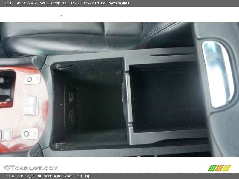 Obsidian Black / Black/Medium Brown Walnut 2012 Lexus LS 460 AWD