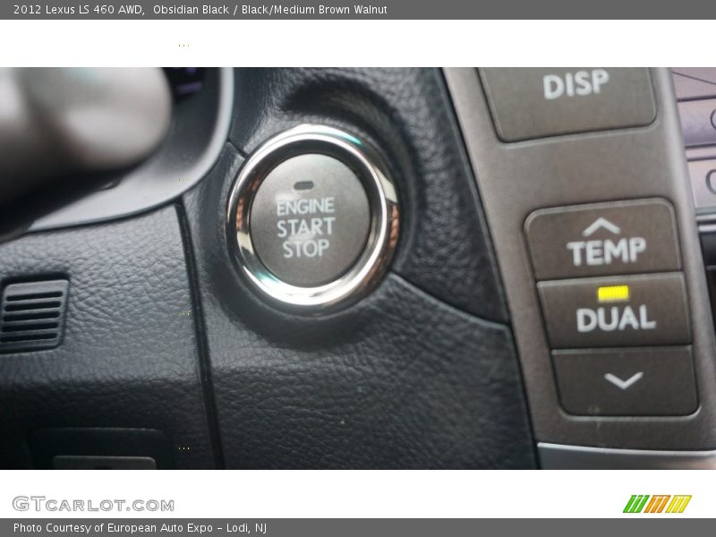 Obsidian Black / Black/Medium Brown Walnut 2012 Lexus LS 460 AWD