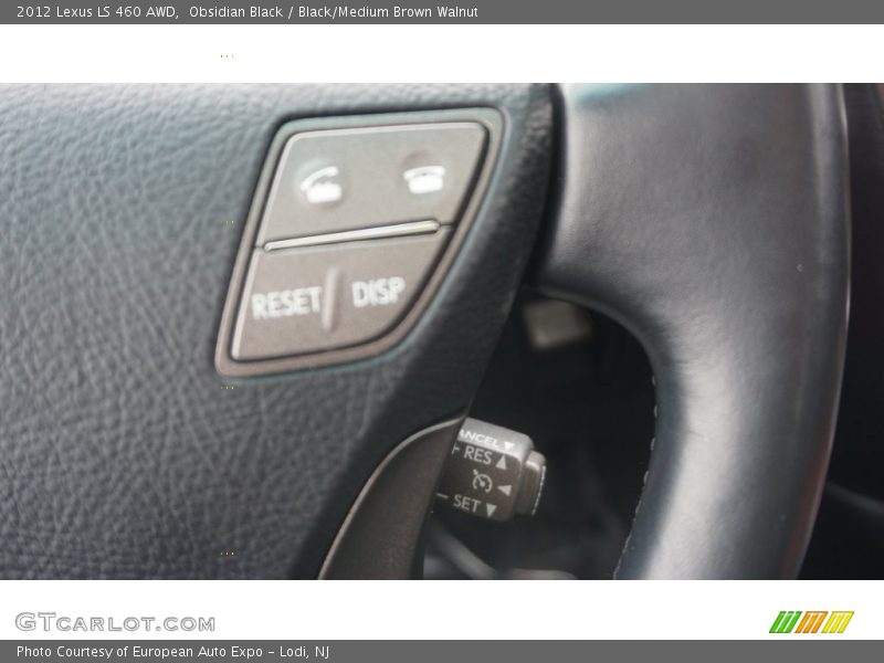 Obsidian Black / Black/Medium Brown Walnut 2012 Lexus LS 460 AWD