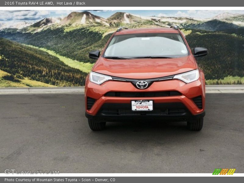 Hot Lava / Black 2016 Toyota RAV4 LE AWD