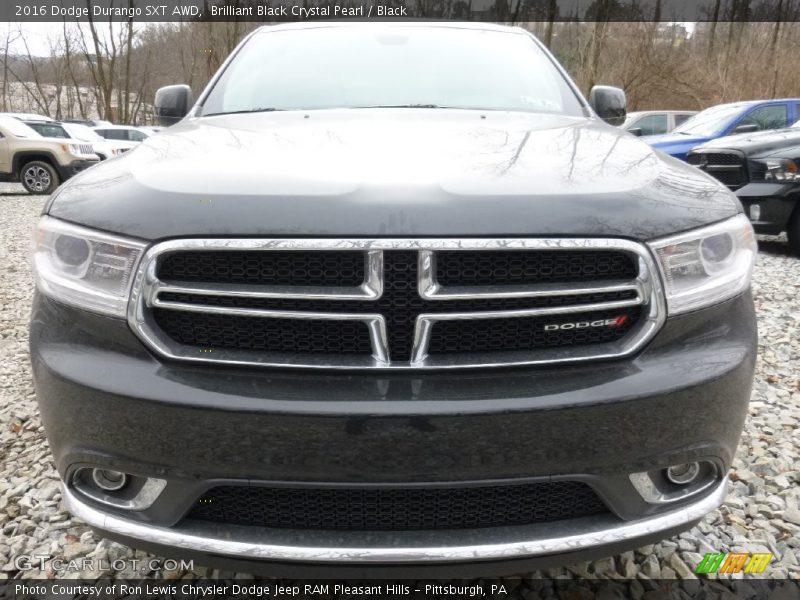 Brilliant Black Crystal Pearl / Black 2016 Dodge Durango SXT AWD