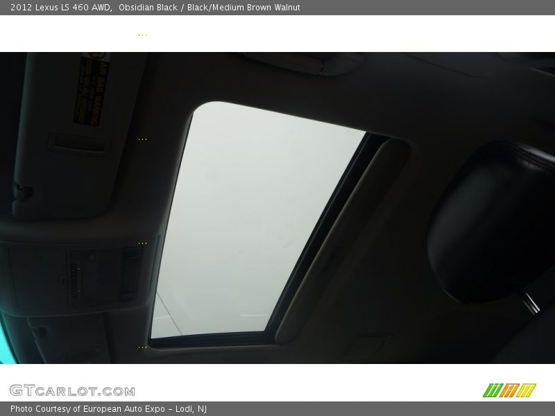 Obsidian Black / Black/Medium Brown Walnut 2012 Lexus LS 460 AWD