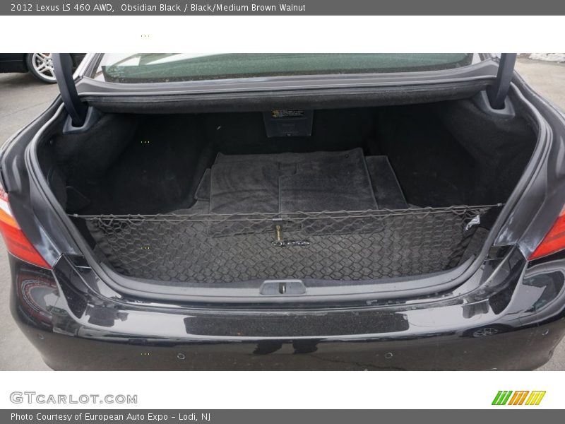 Obsidian Black / Black/Medium Brown Walnut 2012 Lexus LS 460 AWD