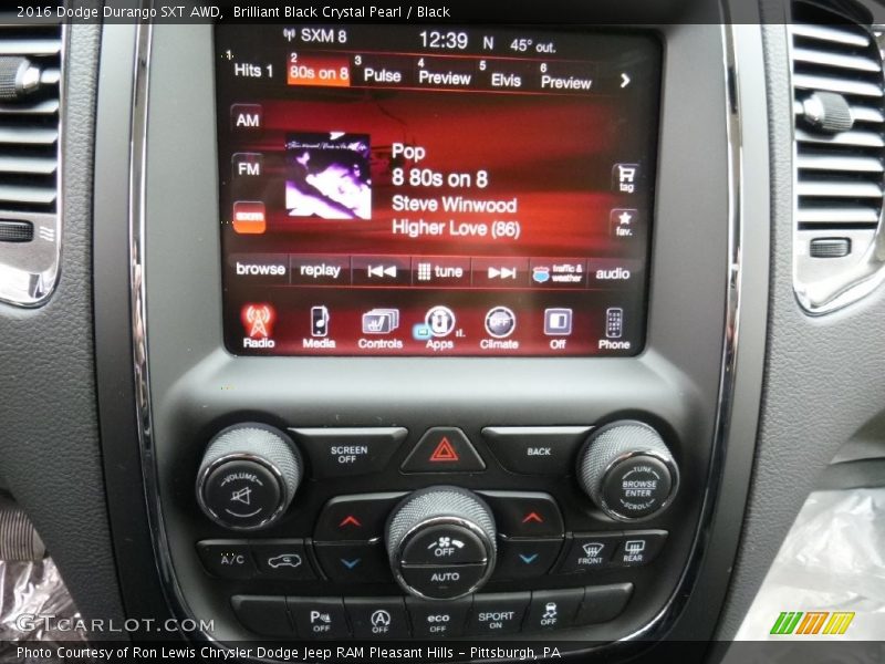 Brilliant Black Crystal Pearl / Black 2016 Dodge Durango SXT AWD