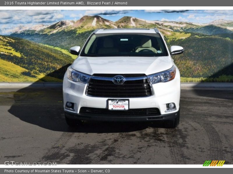Blizzard Pearl / Almond 2016 Toyota Highlander Limited Platinum AWD