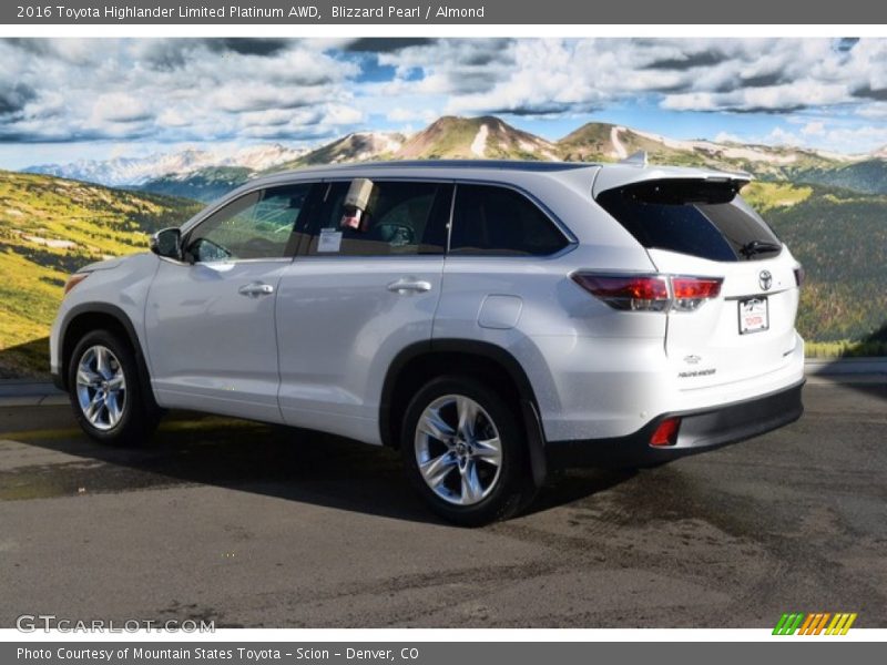 Blizzard Pearl / Almond 2016 Toyota Highlander Limited Platinum AWD