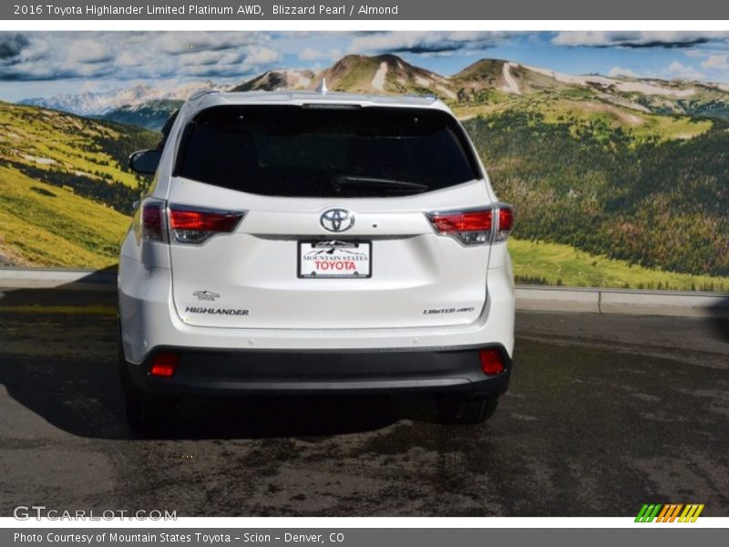 Blizzard Pearl / Almond 2016 Toyota Highlander Limited Platinum AWD