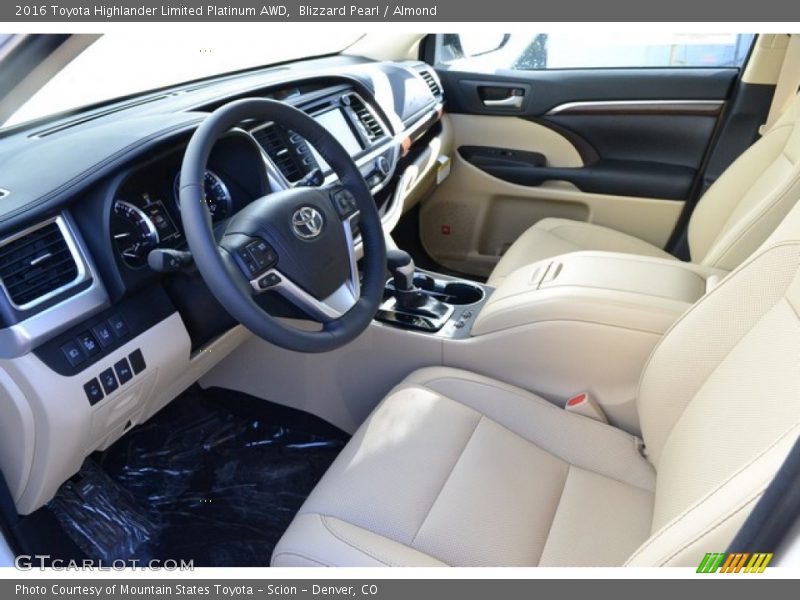 Blizzard Pearl / Almond 2016 Toyota Highlander Limited Platinum AWD
