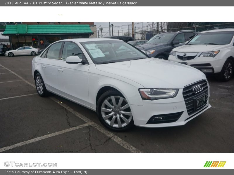 Glacier White Metallic / Velvet Beige/Black 2013 Audi A4 2.0T quattro Sedan