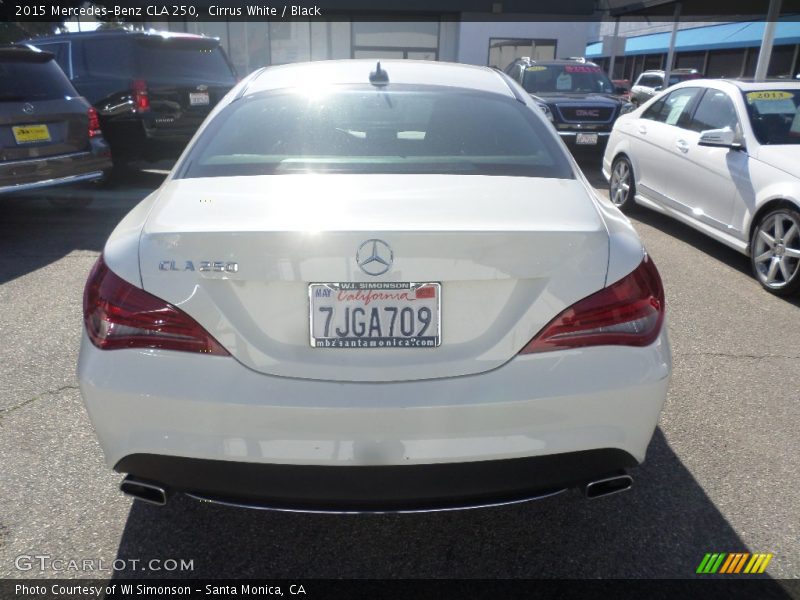 Cirrus White / Black 2015 Mercedes-Benz CLA 250