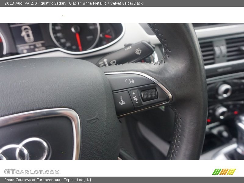 Glacier White Metallic / Velvet Beige/Black 2013 Audi A4 2.0T quattro Sedan