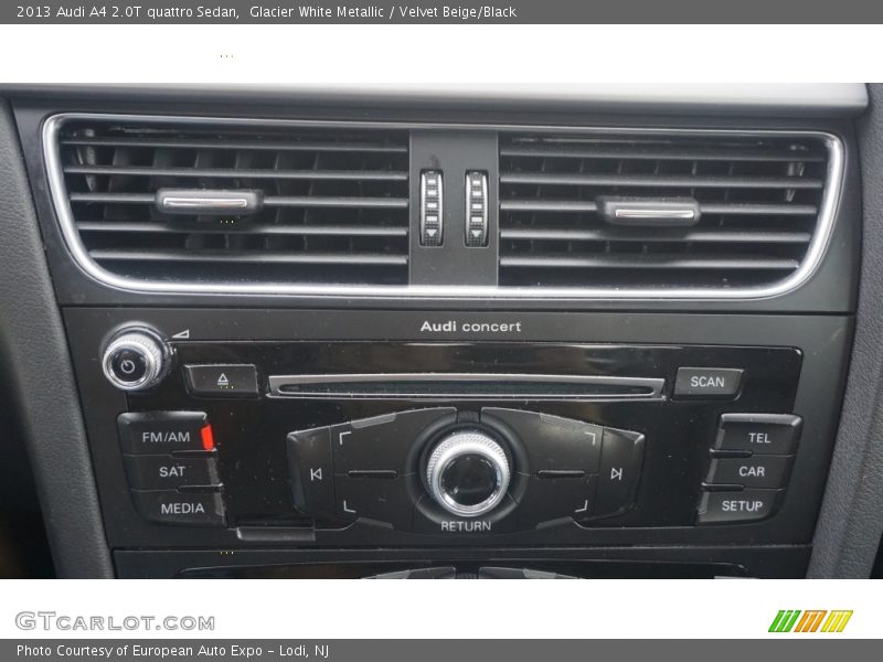 Glacier White Metallic / Velvet Beige/Black 2013 Audi A4 2.0T quattro Sedan
