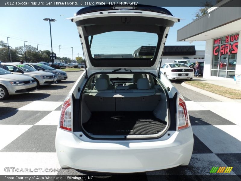 Blizzard White Pearl / Misty Gray 2012 Toyota Prius 3rd Gen Three Hybrid