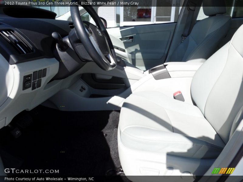 Blizzard White Pearl / Misty Gray 2012 Toyota Prius 3rd Gen Three Hybrid