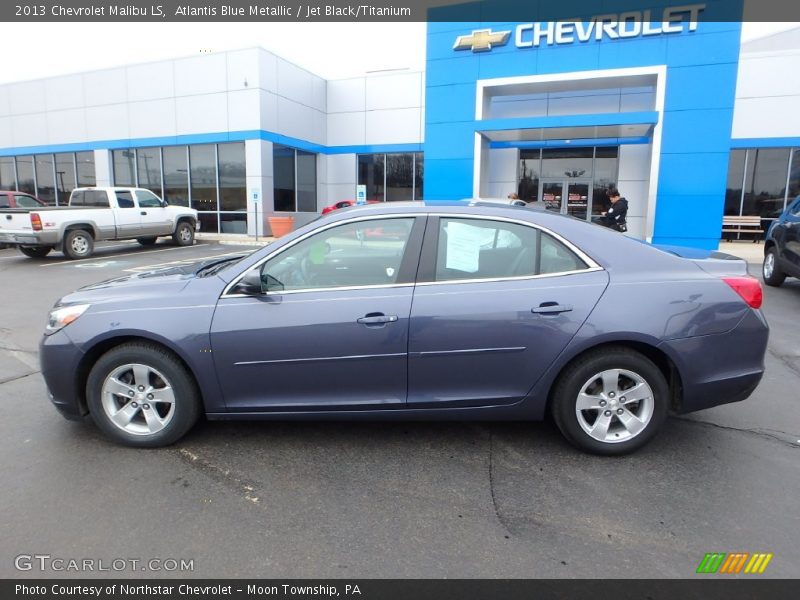 Atlantis Blue Metallic / Jet Black/Titanium 2013 Chevrolet Malibu LS