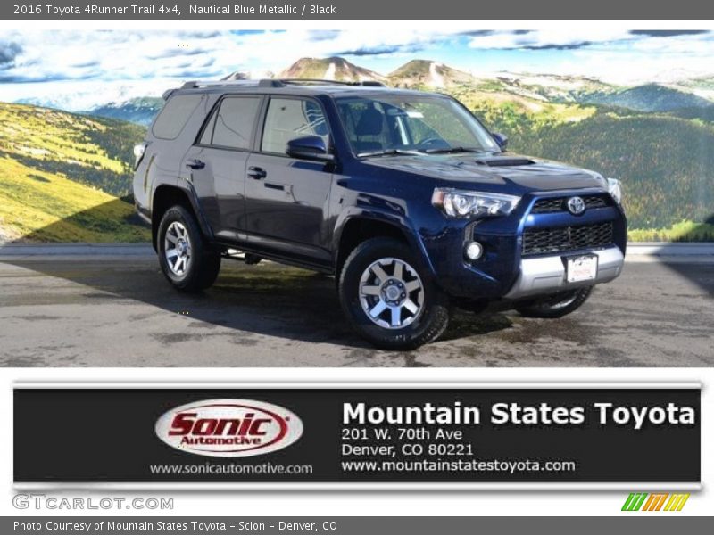 Nautical Blue Metallic / Black 2016 Toyota 4Runner Trail 4x4