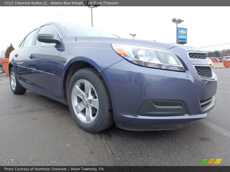 Atlantis Blue Metallic / Jet Black/Titanium 2013 Chevrolet Malibu LS