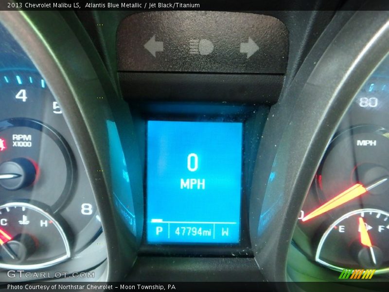Atlantis Blue Metallic / Jet Black/Titanium 2013 Chevrolet Malibu LS