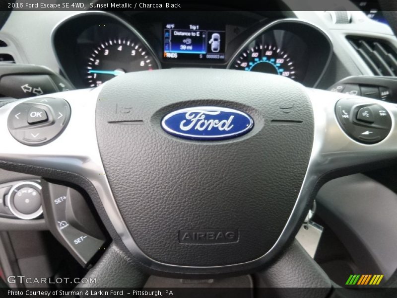 Sunset Metallic / Charcoal Black 2016 Ford Escape SE 4WD