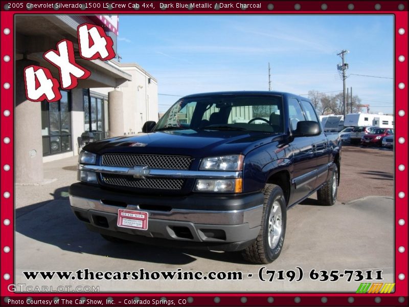 Dark Blue Metallic / Dark Charcoal 2005 Chevrolet Silverado 1500 LS Crew Cab 4x4