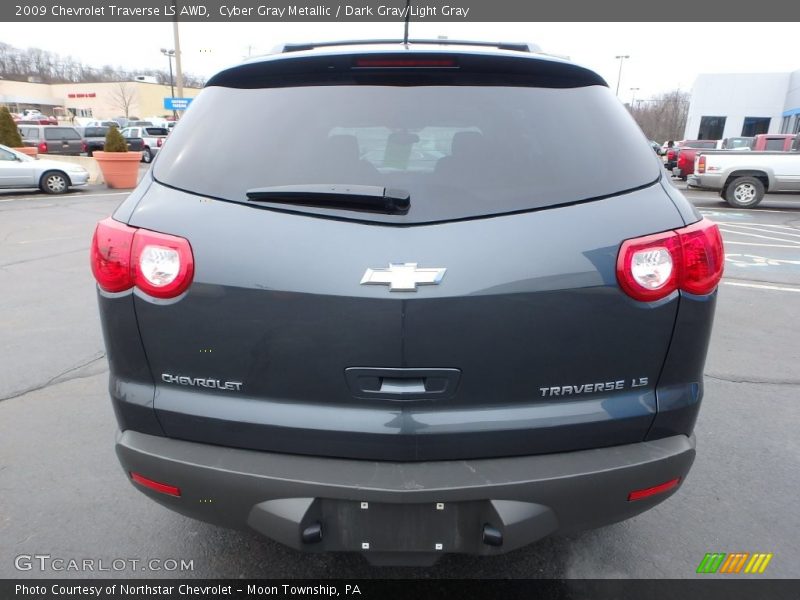 Cyber Gray Metallic / Dark Gray/Light Gray 2009 Chevrolet Traverse LS AWD