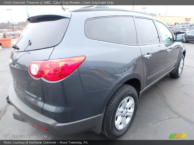 Cyber Gray Metallic / Dark Gray/Light Gray 2009 Chevrolet Traverse LS AWD