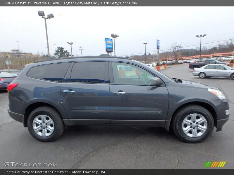 Cyber Gray Metallic / Dark Gray/Light Gray 2009 Chevrolet Traverse LS AWD