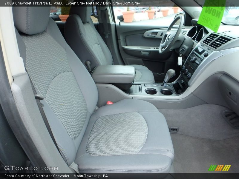 Cyber Gray Metallic / Dark Gray/Light Gray 2009 Chevrolet Traverse LS AWD