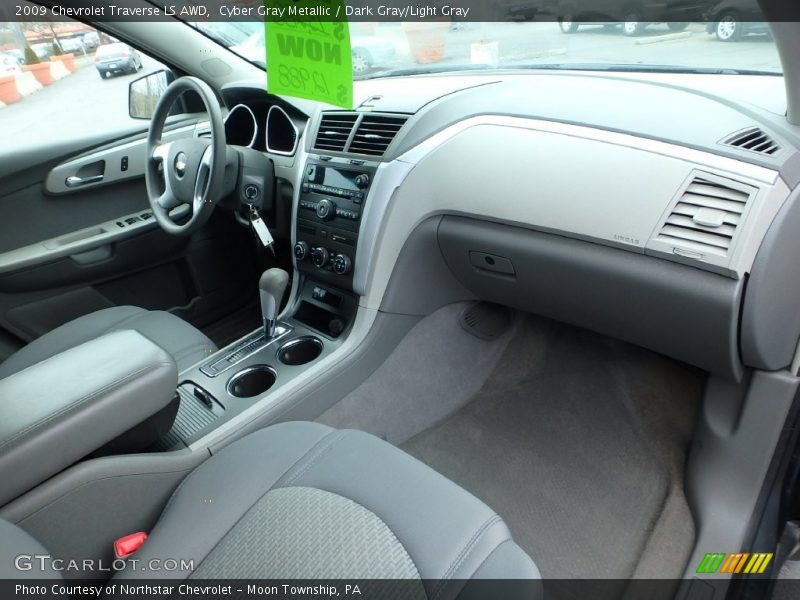 Cyber Gray Metallic / Dark Gray/Light Gray 2009 Chevrolet Traverse LS AWD