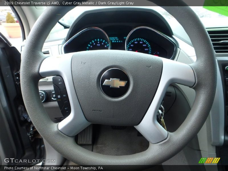 Cyber Gray Metallic / Dark Gray/Light Gray 2009 Chevrolet Traverse LS AWD