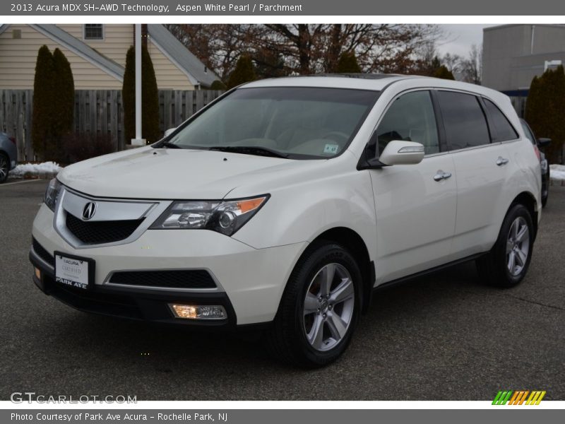 Aspen White Pearl / Parchment 2013 Acura MDX SH-AWD Technology