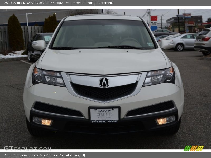 Aspen White Pearl / Parchment 2013 Acura MDX SH-AWD Technology