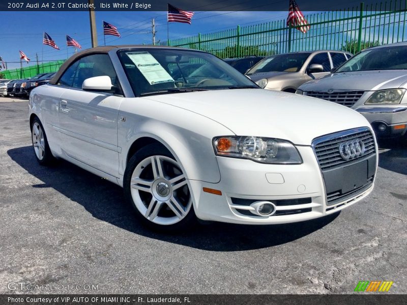 Front 3/4 View of 2007 A4 2.0T Cabriolet