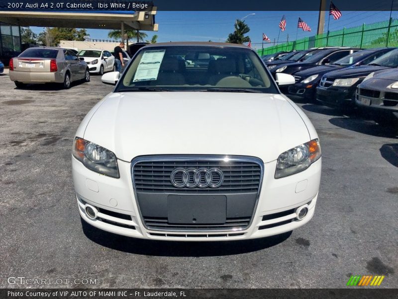Ibis White / Beige 2007 Audi A4 2.0T Cabriolet