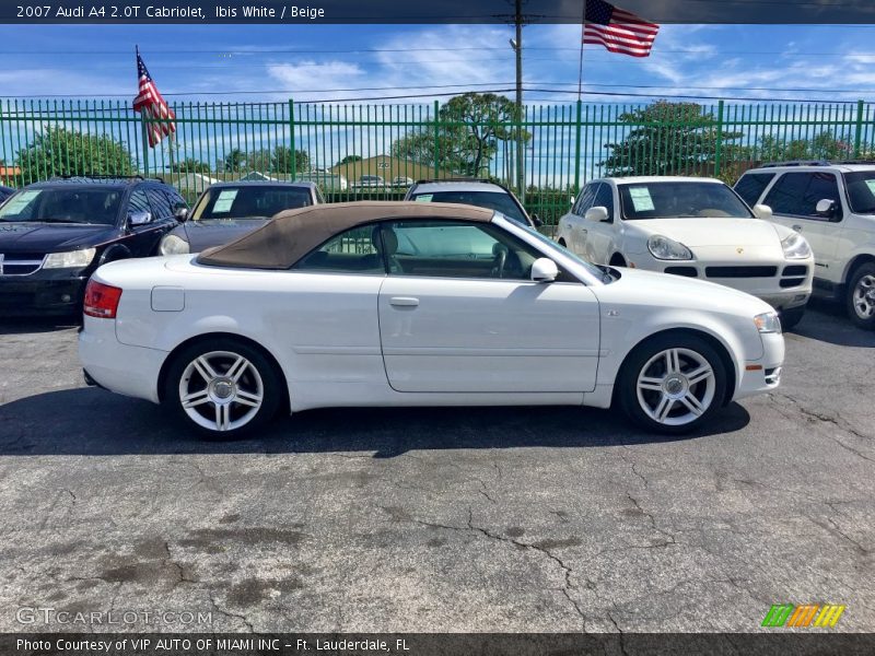 Ibis White / Beige 2007 Audi A4 2.0T Cabriolet