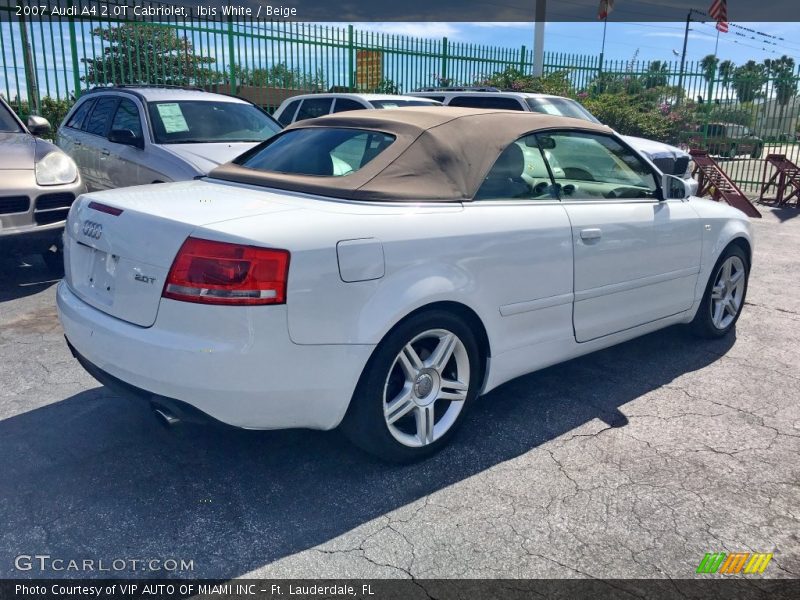 Ibis White / Beige 2007 Audi A4 2.0T Cabriolet