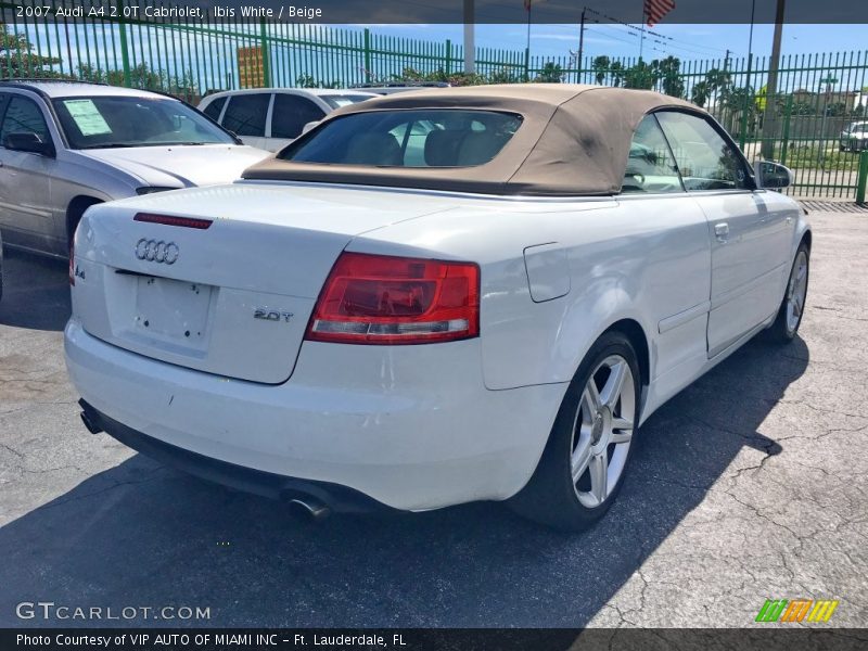 Ibis White / Beige 2007 Audi A4 2.0T Cabriolet