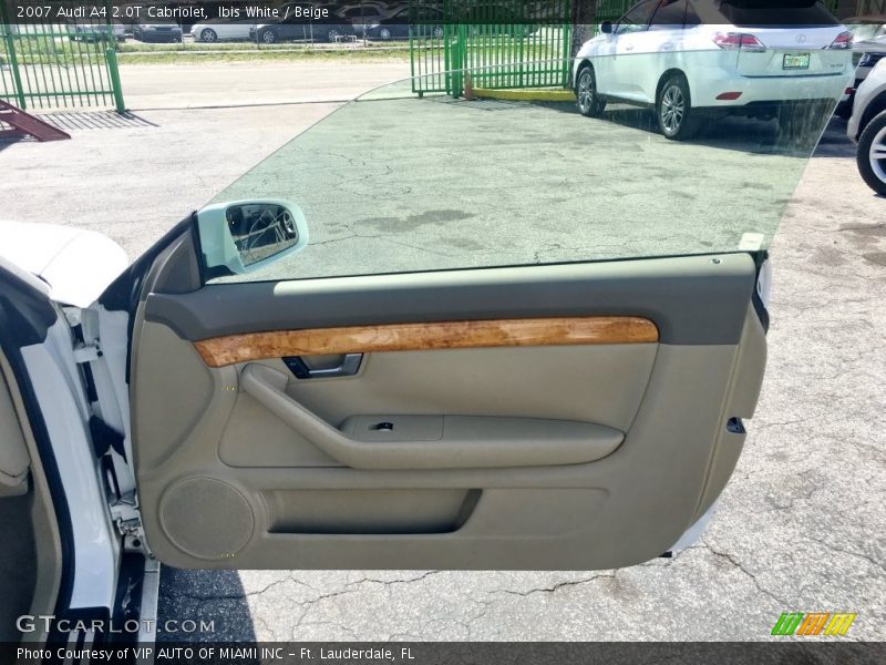 Ibis White / Beige 2007 Audi A4 2.0T Cabriolet
