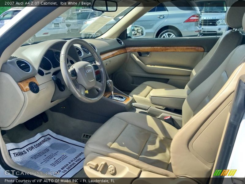 Ibis White / Beige 2007 Audi A4 2.0T Cabriolet