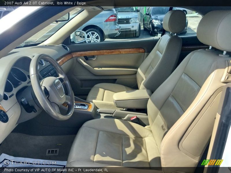 Ibis White / Beige 2007 Audi A4 2.0T Cabriolet