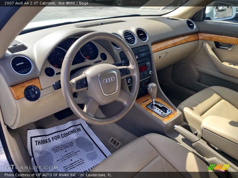 Ibis White / Beige 2007 Audi A4 2.0T Cabriolet