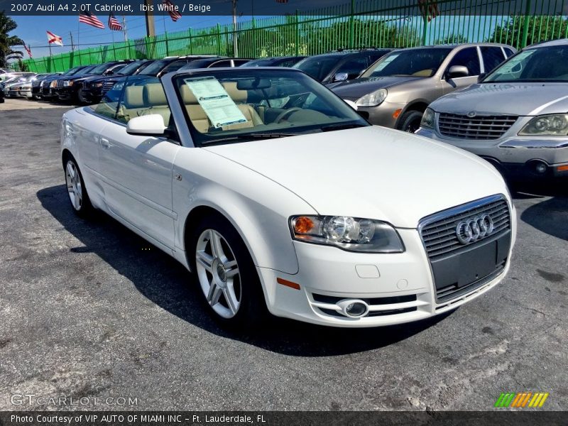Ibis White / Beige 2007 Audi A4 2.0T Cabriolet