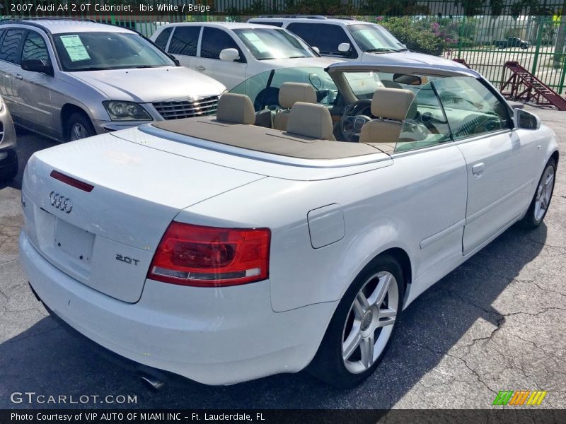Ibis White / Beige 2007 Audi A4 2.0T Cabriolet
