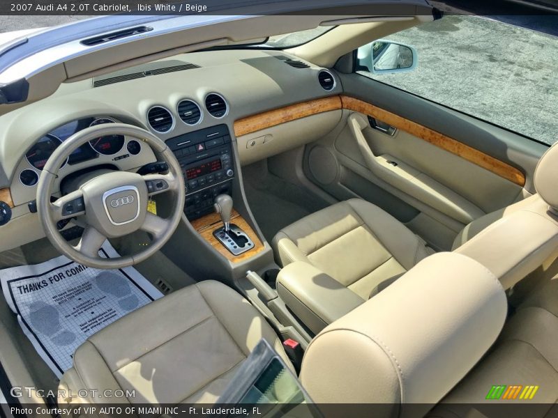 Ibis White / Beige 2007 Audi A4 2.0T Cabriolet