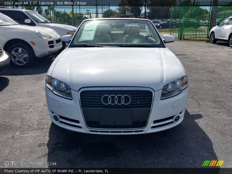 Ibis White / Beige 2007 Audi A4 2.0T Cabriolet