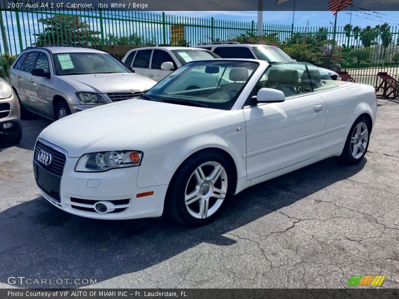Ibis White / Beige 2007 Audi A4 2.0T Cabriolet