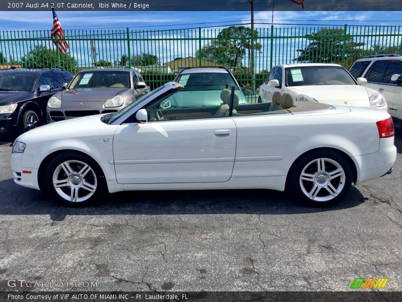Ibis White / Beige 2007 Audi A4 2.0T Cabriolet