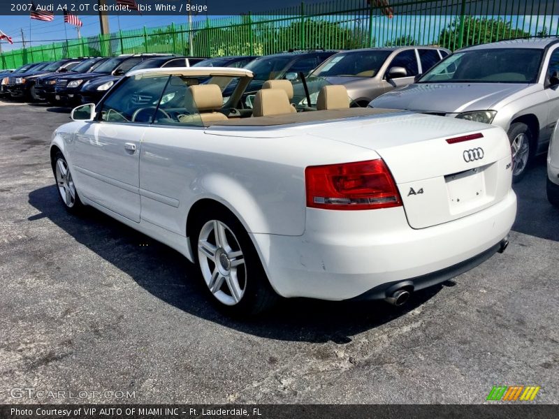 Ibis White / Beige 2007 Audi A4 2.0T Cabriolet